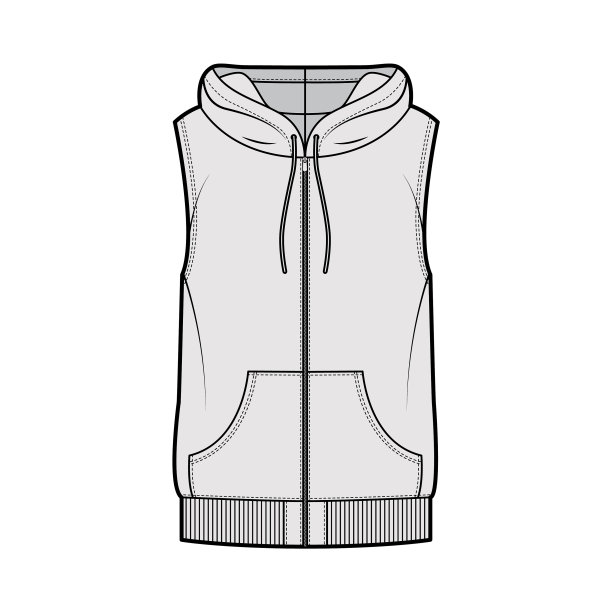 连帽马甲蓬松马甲技术时尚图片下载