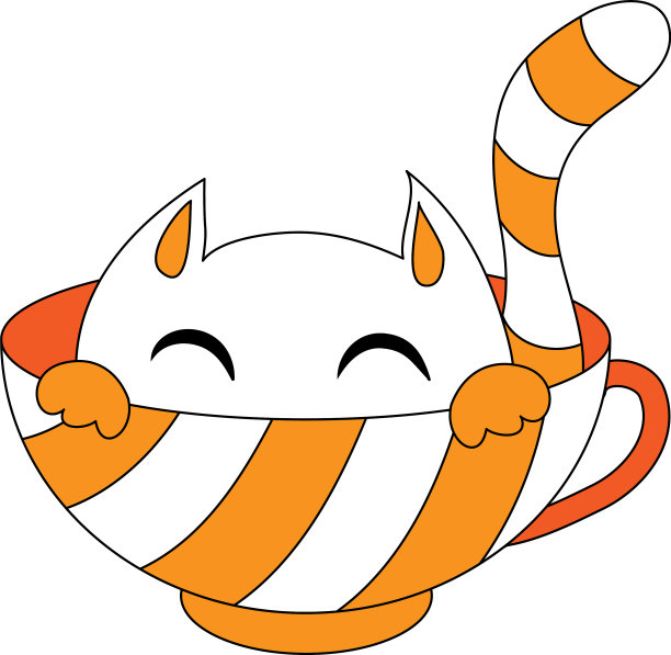 贴纸杯咖啡开心猫在一杯图片下载