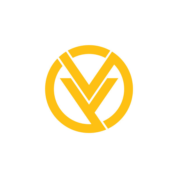 VY字母圆形几何标志图片下载