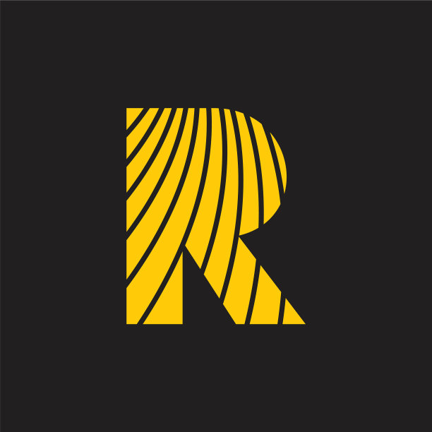 字母条纹剪影标志图片下载