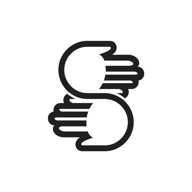 字母牵手关爱帮助标志标志。图片下载