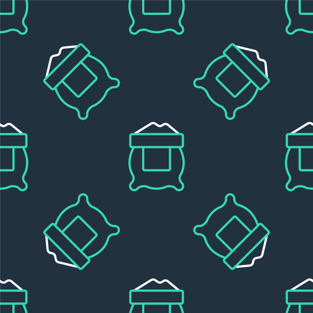 线袋面粉图标孤立无缝图案图片下载