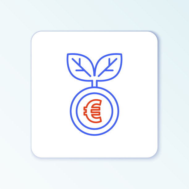 线欧洲植物图标孤立在白色背景图片下载