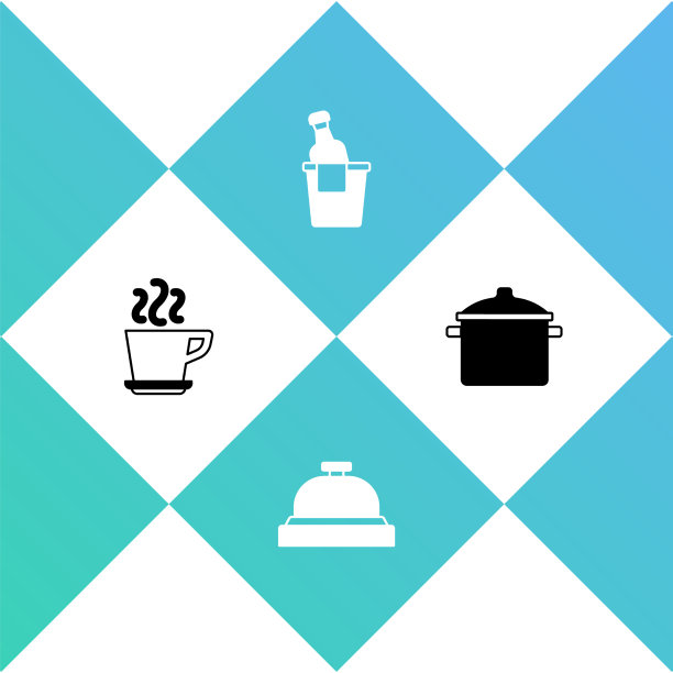 咖啡杯，酒店服务钟，香槟图片下载