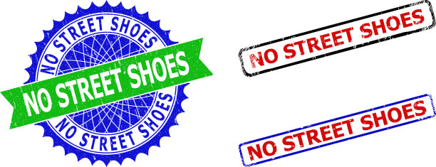 没有街道鞋玫瑰形和长方形双色图片下载