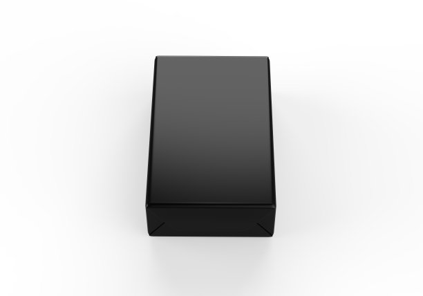 黄油块包装盒模型上孤立的白色背景，包装产品包装设计展示，3d插图图片下载