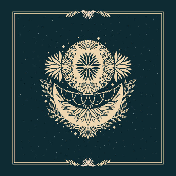 月亮新月花曼陀罗占卜波西女巫图片下载