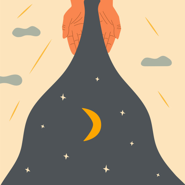 人之手洒夜、月、星图片下载