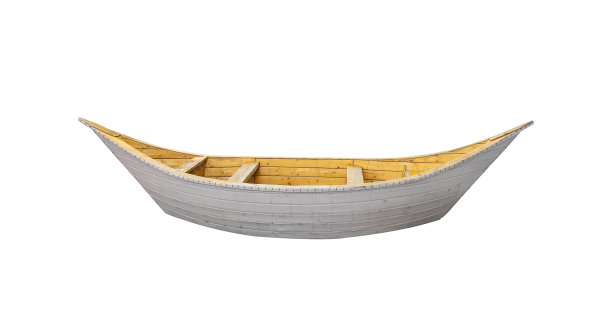 传统的船孤立在白色背景图片下载