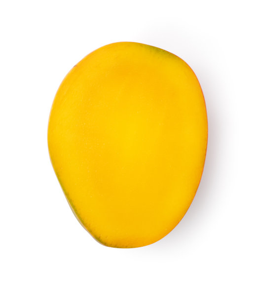 美丽美味的芒果孤立在白色的桌子背景。图片下载