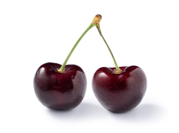 美丽和美味的樱桃水果孤立在白色的桌子背景。图片下载