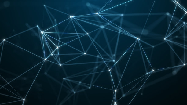 从线和点抽象技术背景。丛空间几何背景图片下载