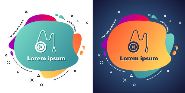 白色溜溜球玩具图标孤立在白色和蓝色图片下载