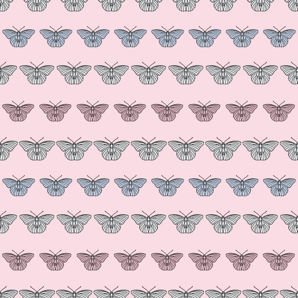 向量的蝴蝶图案。抽象的无缝的背景。图片下载