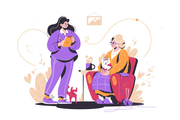 年轻的女人帮助年老的女人图片下载