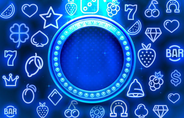 灯架标签，圆形酒吧赌场，展示招牌。向量图片下载