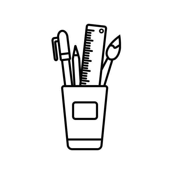 简单图标学校，家庭和办公室文具图片下载