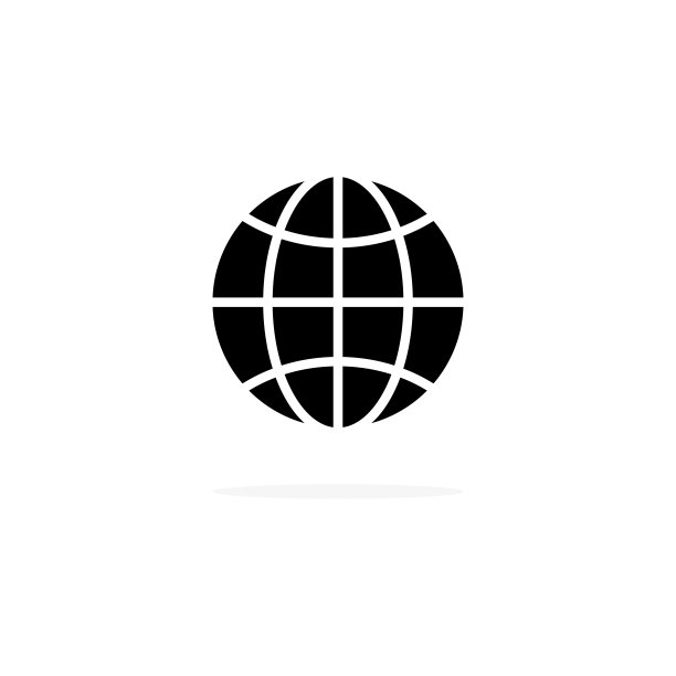 地球图标。万维网形状符号。行星网络标志。互联网象形图。图片下载