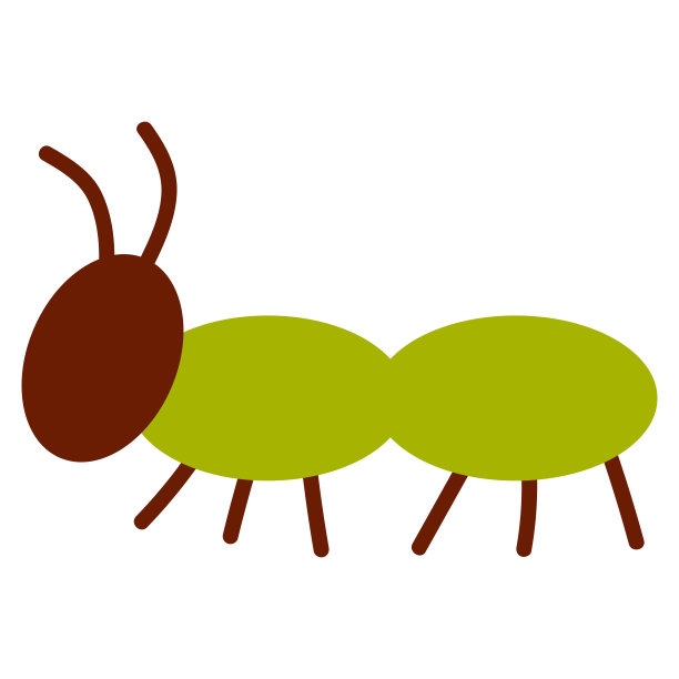 矢量插图可爱的昆虫角色在卡通彩色平坦幼稚的风格孤立在白色的背景图片下载