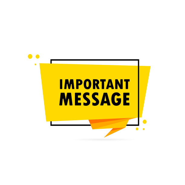 重要的信息。折纸风格的演讲泡泡横幅。贴纸设计模板与重要的消息文本。向量EPS 10。在白色背景上隔离图片下载