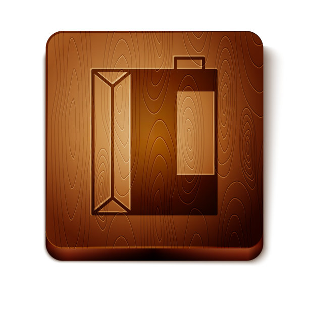 牛皮纸包装，开菲尔图标隔离上图片下载