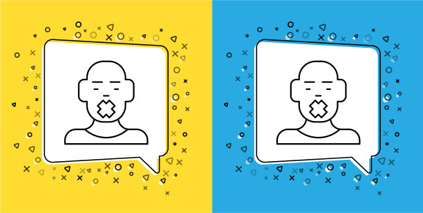 设线头聋哑人偶像孤立图片下载