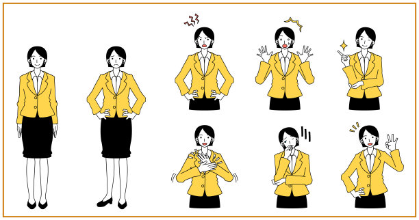 一个女人的一系列不同反应图片下载