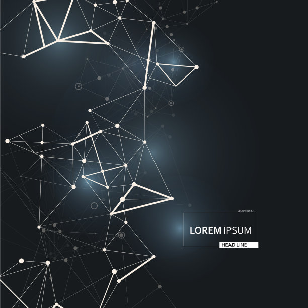 连线式抽象艺术模板图片下载