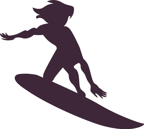 孤立的女人冲浪图片下载