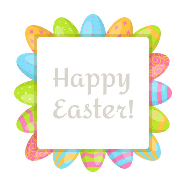 矢量插图的复活节蛋。准备献祭用的篮子图片下载