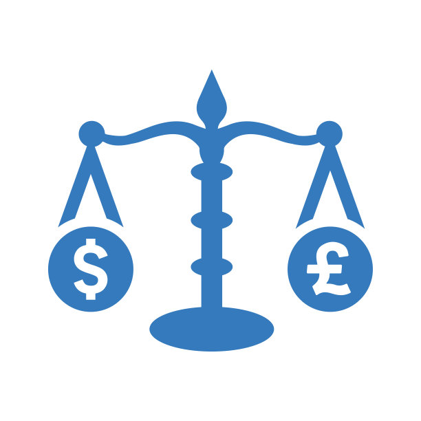 比较一下，美元，欧元的图标。蓝色的设计。图片下载