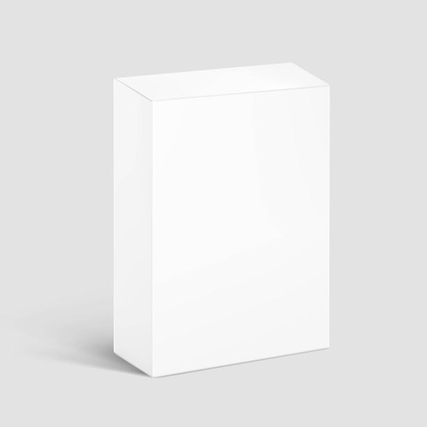 逼真的纸板包装盒模型。图片下载