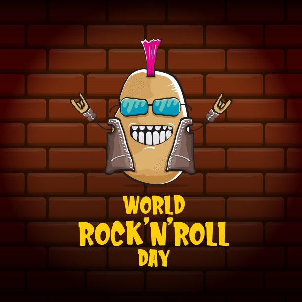 世界摇滚日海报与土豆卡通图片下载