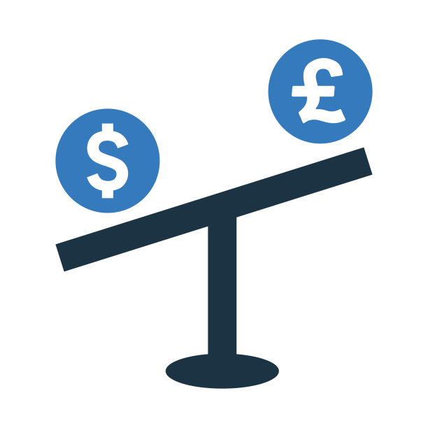 竞争，货币汇率的图标。简单的可编辑矢量设计孤立在一个白色的背景。图片下载