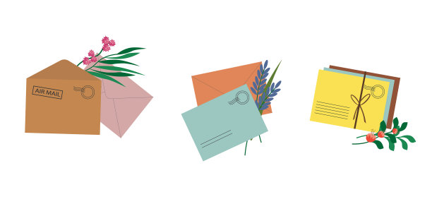 彩色花信封图片下载