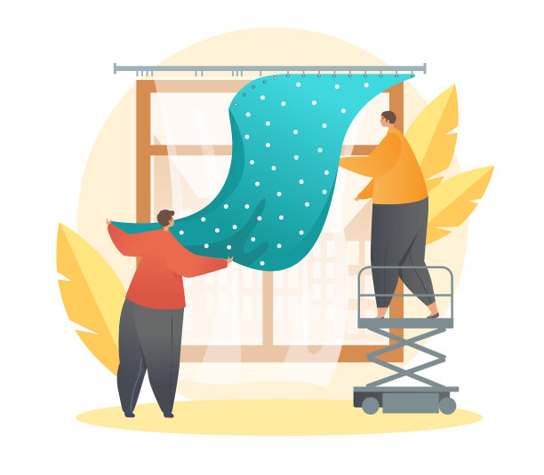 挂窗帘工艺图片下载