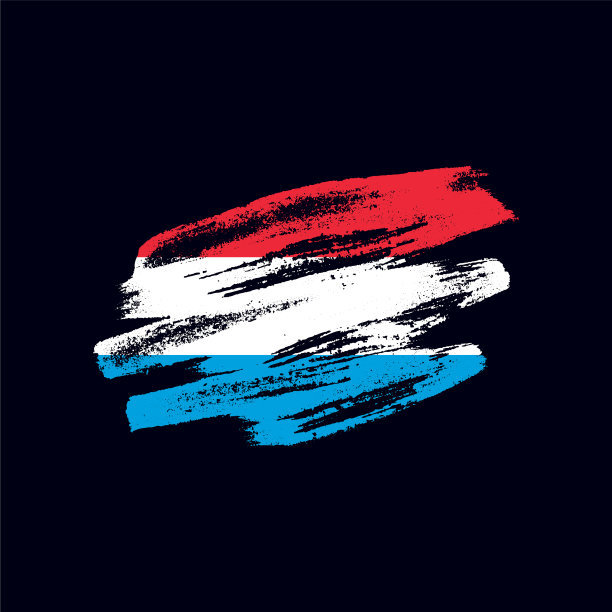 Grunge纹理卢森堡国旗图片下载