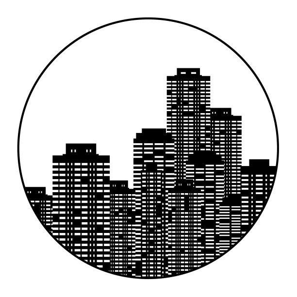 摩天大楼环绕的夜城图片下载