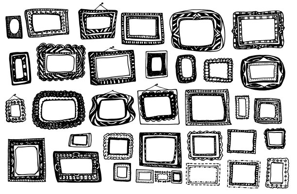 一套大的孤立帧由图片下载