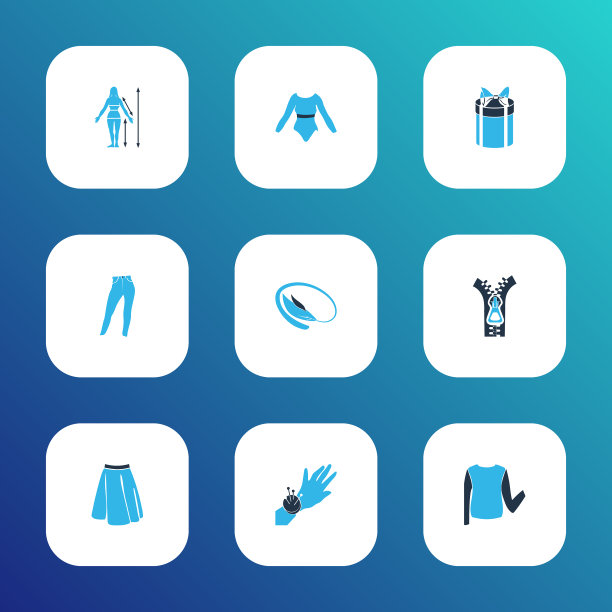 样式图标彩色设置高腰牛仔裤别针图片下载