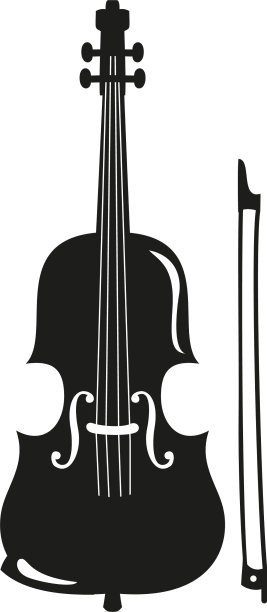 白色背景的小提琴乐器图片下载