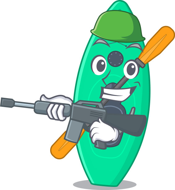 一款迷人的军船卡通画风图片下载