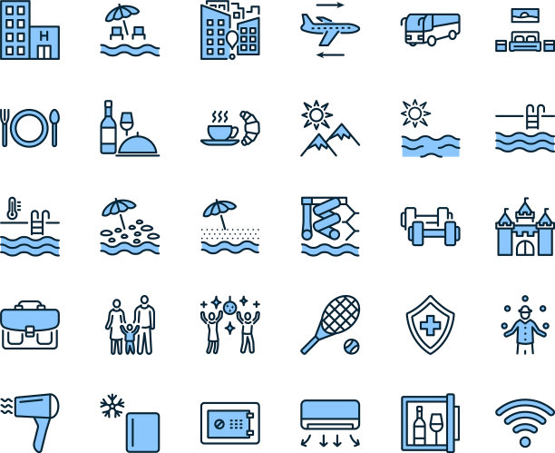 旅行社图标设置为蓝色图片下载