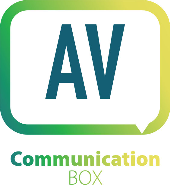 AV字母通信方框标志设计图片下载