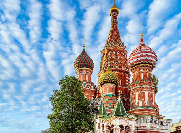 莫斯科的圣巴西尔大教堂。图片下载