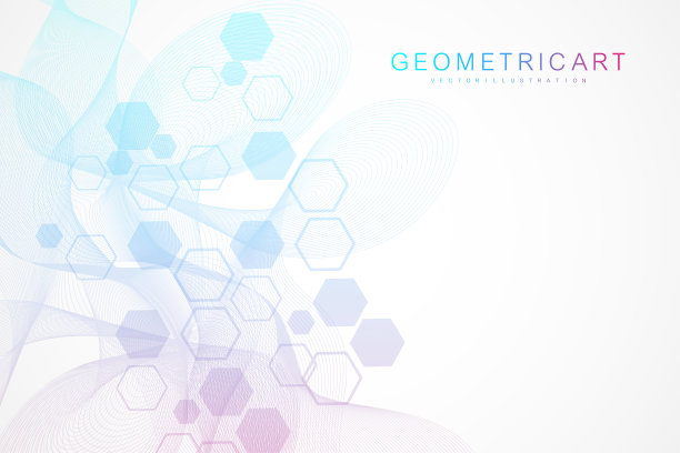 六角形抽象背景大数据图片下载