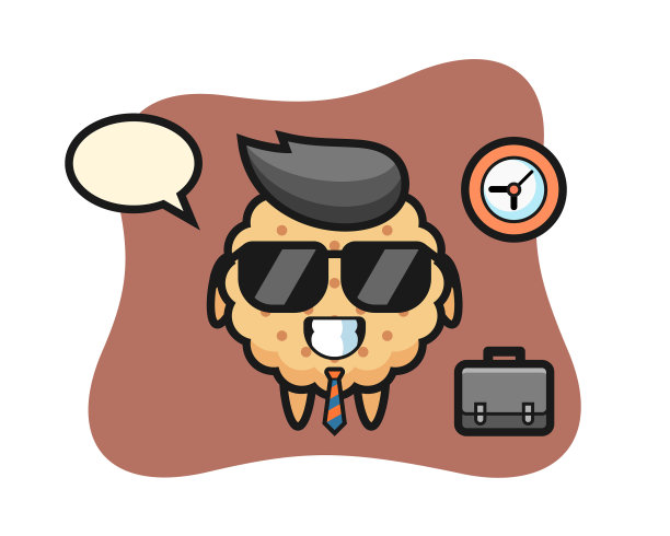 卡通吉祥物圆饼商图片下载