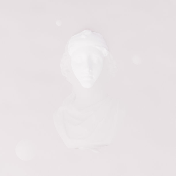 3D渲染，3D渲染。Vaporwave概念。阿芙罗狄蒂雕像的半身像。图片下载