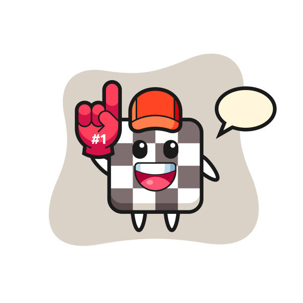 棋牌卡通与1号球迷手套图片下载