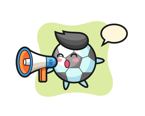 足球人物拿着扩音器图片下载